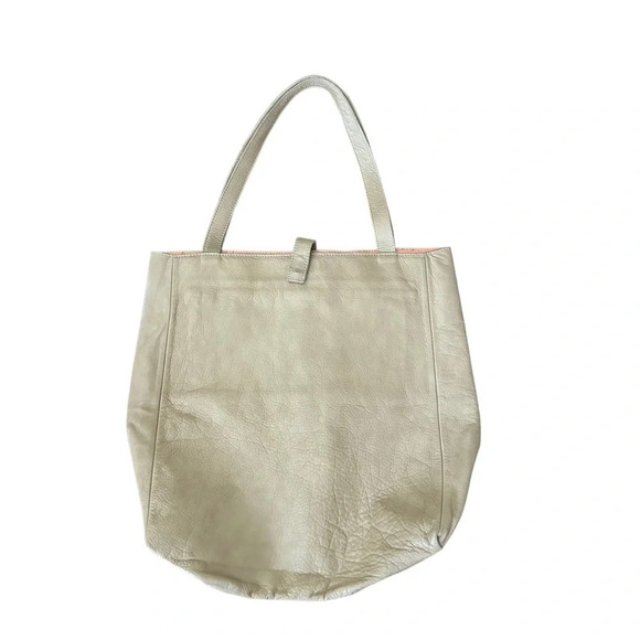 Italian Leather large tote  handmade purchased in Italy natural tan color - Picture 1 of 12